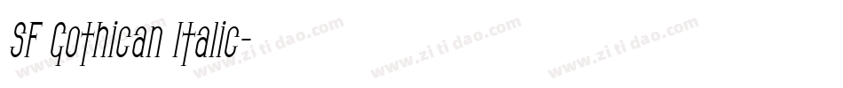 SF Gothican Italic字体转换